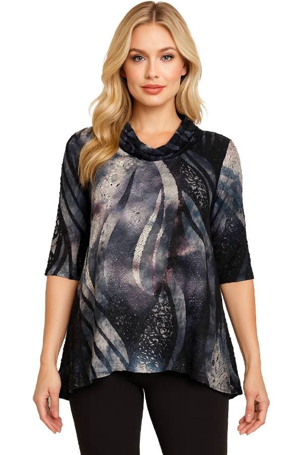 Navy Black Burnout Tunic | Women's - $195.00 - View 1 of 3
