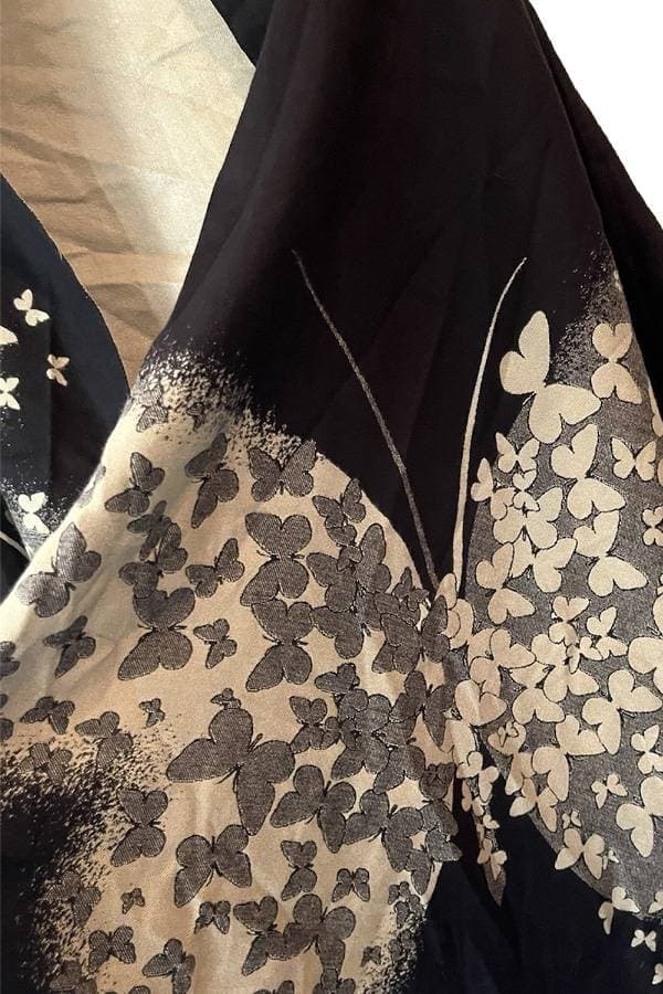 Black Butterfly Print Shawl - $195.00 - View 3 of 3