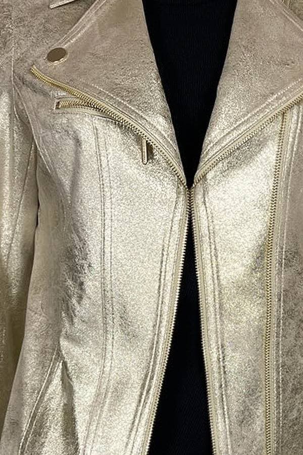 Gold on Gold Motorcycle Jacket -  - View 3 of 3