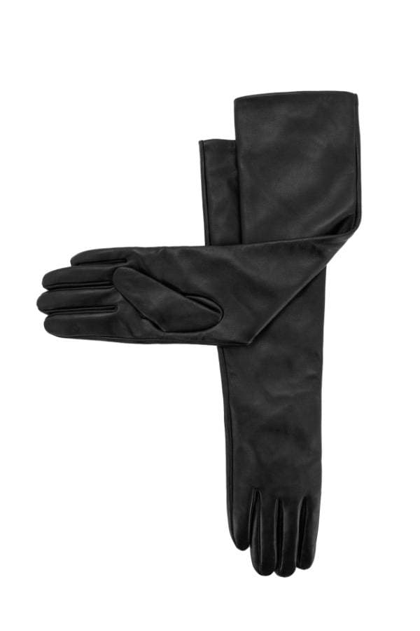 Leather Elbow-Length Gloves -  - Main product view