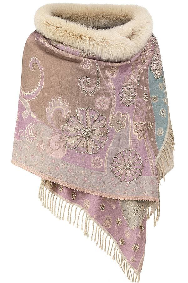 Tapestry Shawl - Charcoal Gray - $365.00 - View 4 of 12