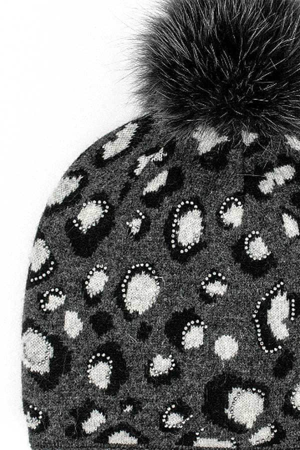 Leopard Crystal Beanie