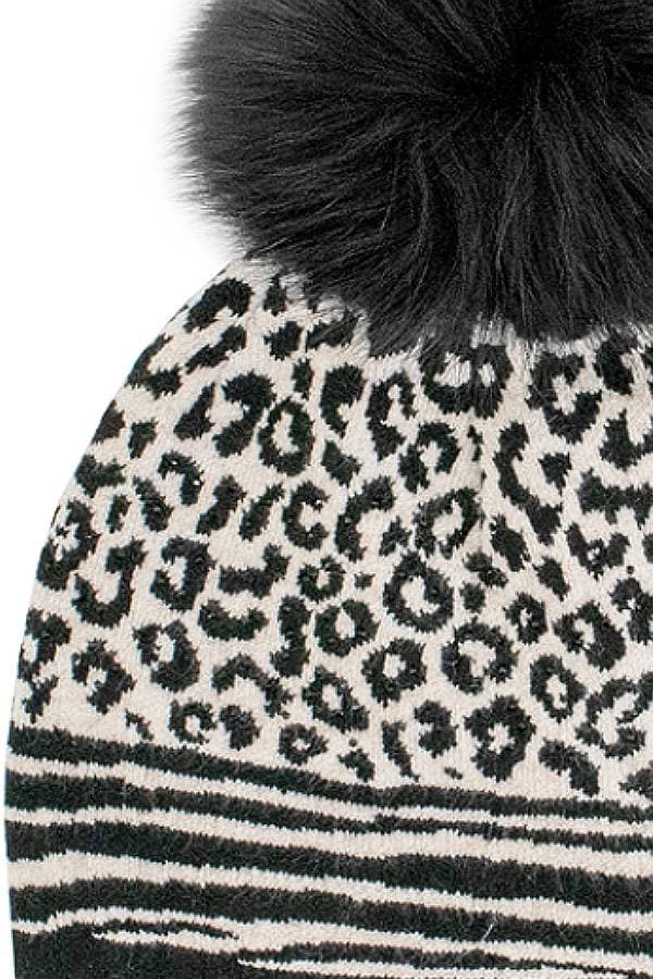 Black Animal Print Beanie - $165.00 - View 3 of 3