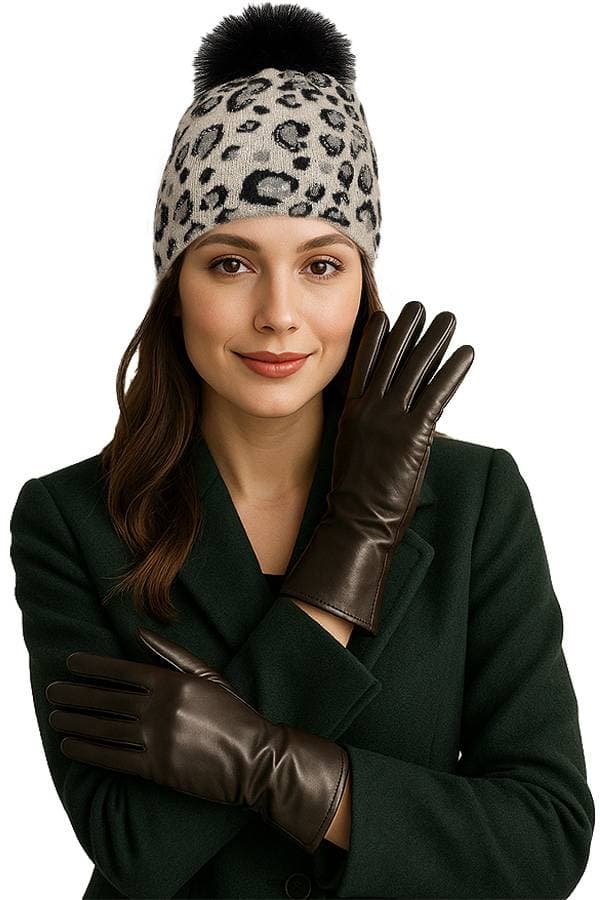 Brown Leather Gloves -  - Alternative view 2
