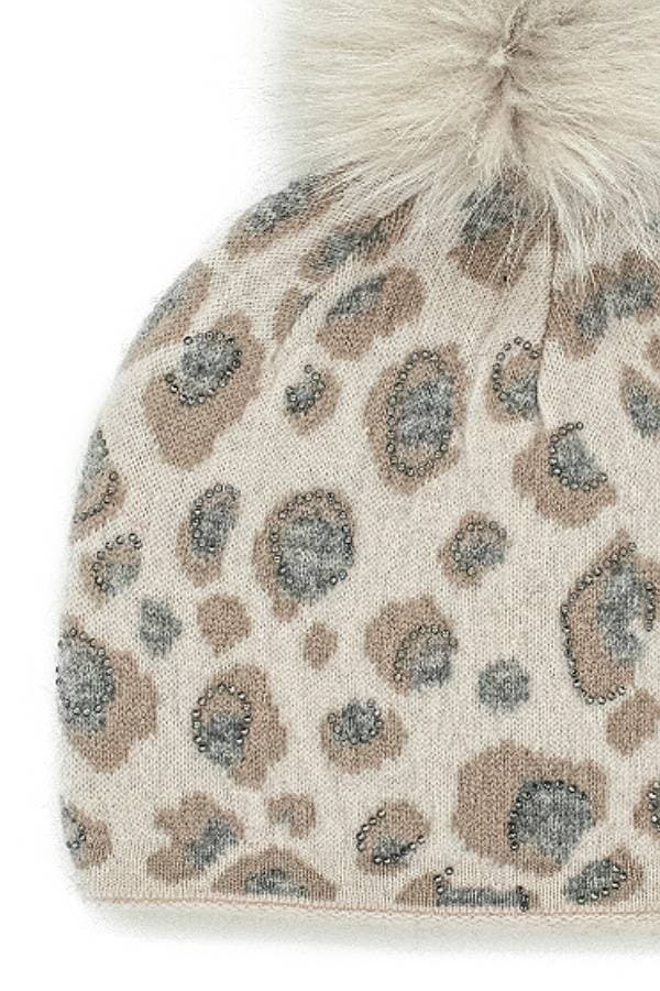 Leopard Crystal Beanie - $158.00 - View 3 of 3