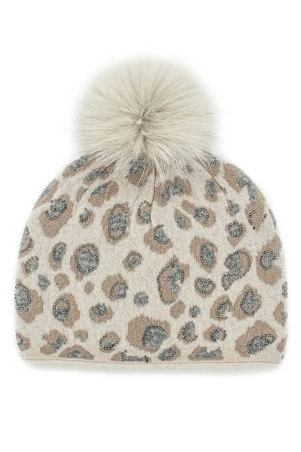 Leopard Crystal Beanie