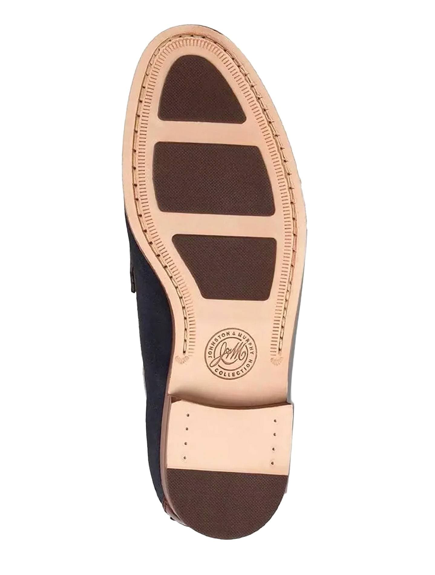 Navy Blue suede Penny Loafer Shoe -  - View 3 of 4