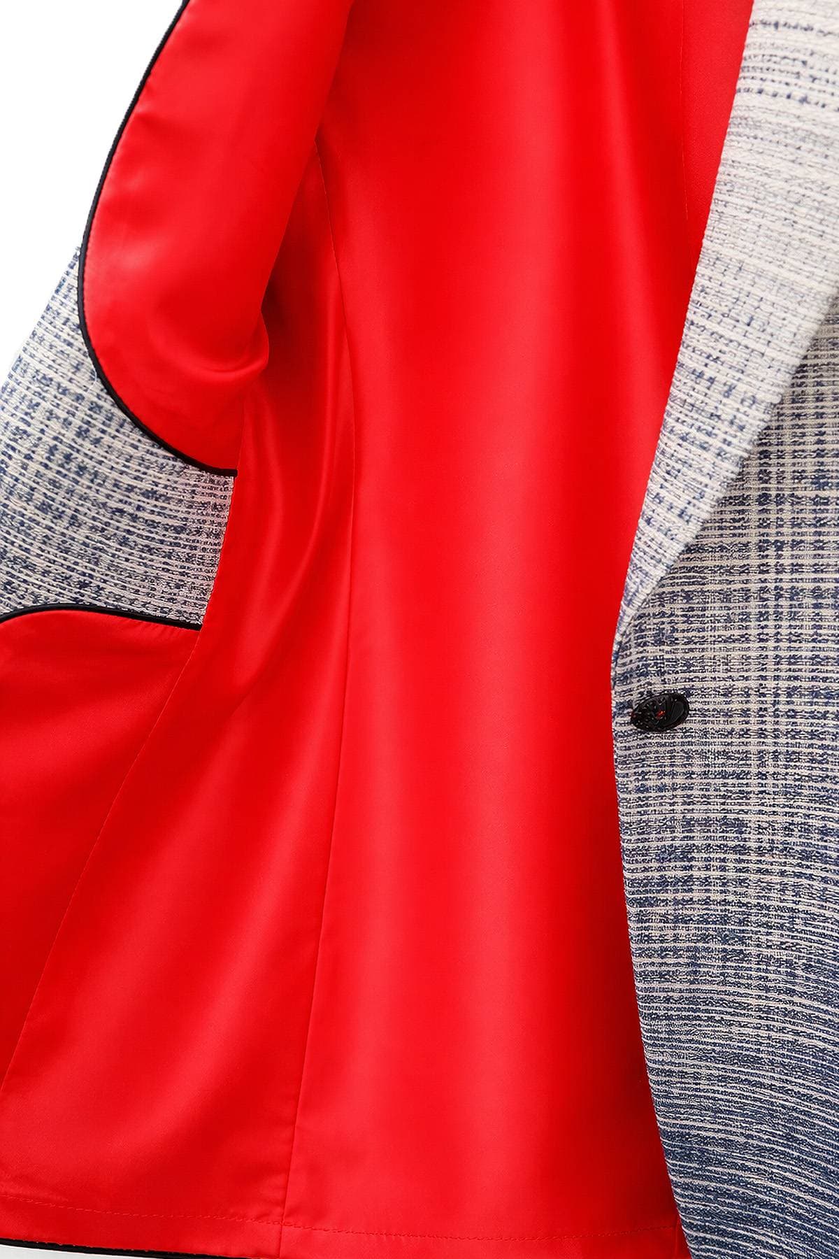 Blue White Textured Ombre Blazer | Women's - $685.00 - View 6 of 6