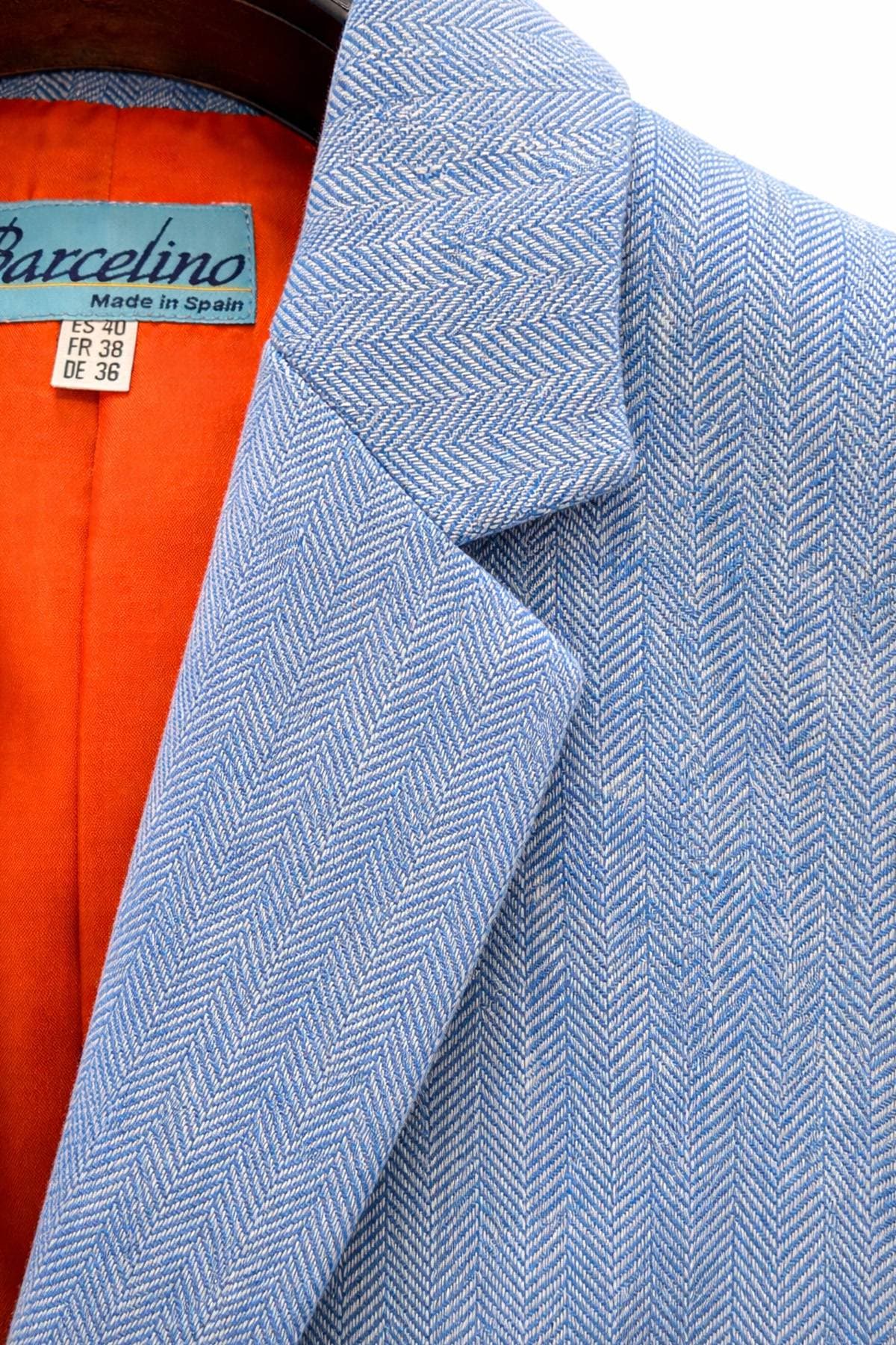 Linen Cotton Blue Blazer