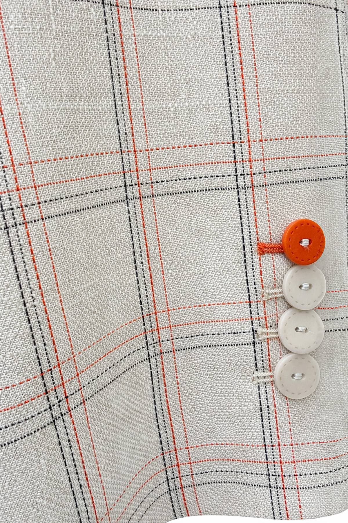 Linen Plaid Jacket
