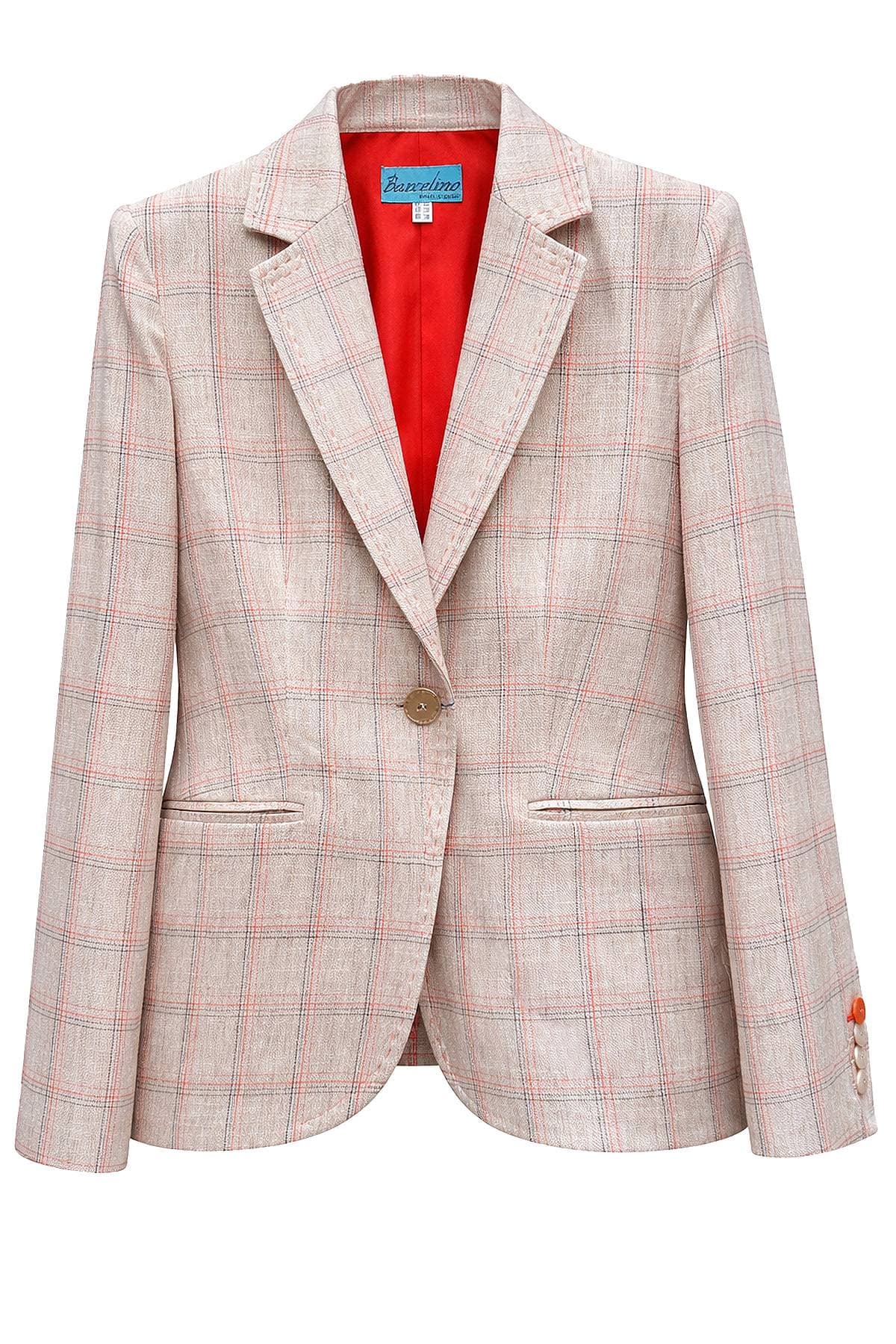 Linen Plaid Jacket