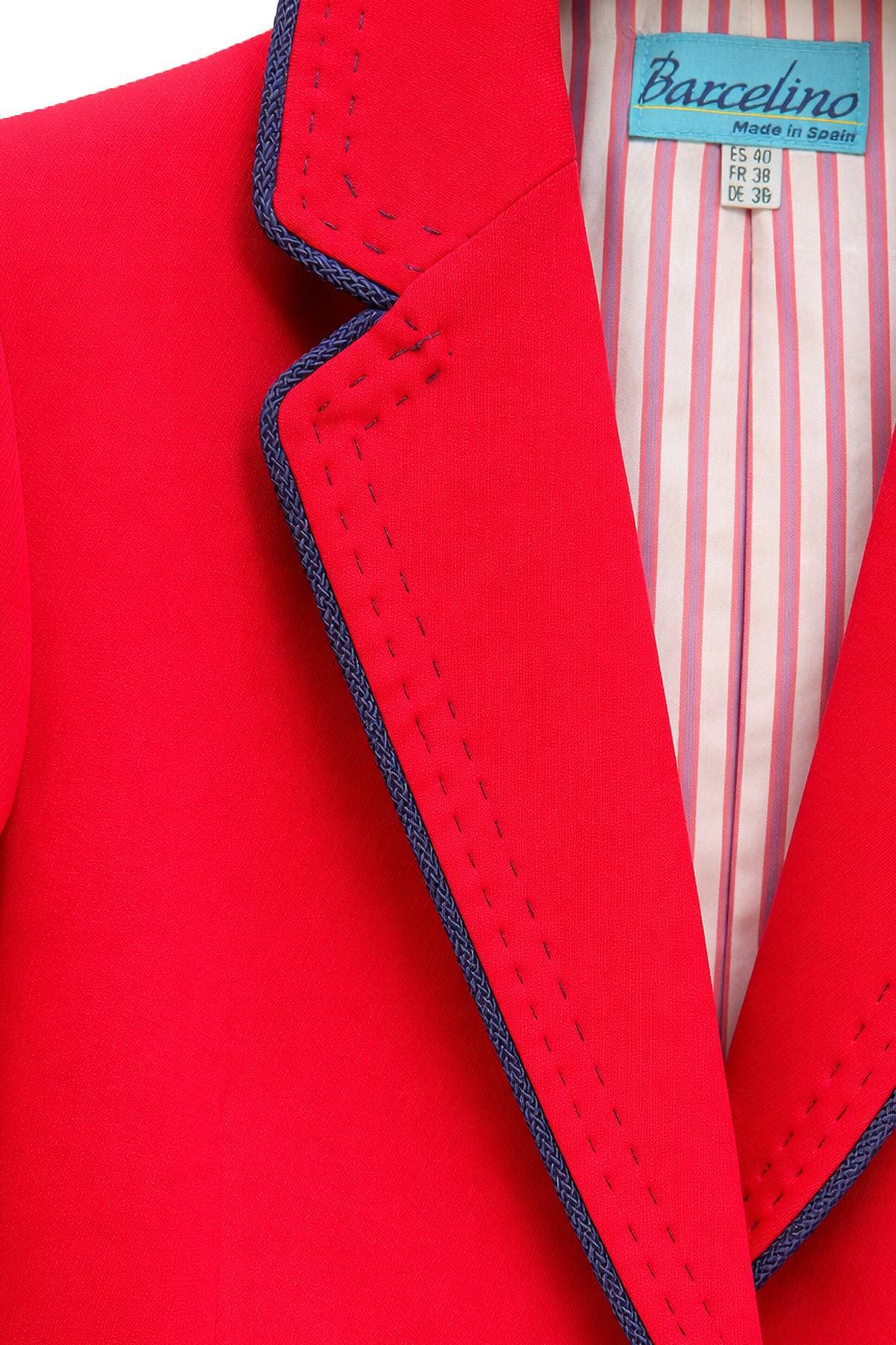 Red Microfiber Blazer