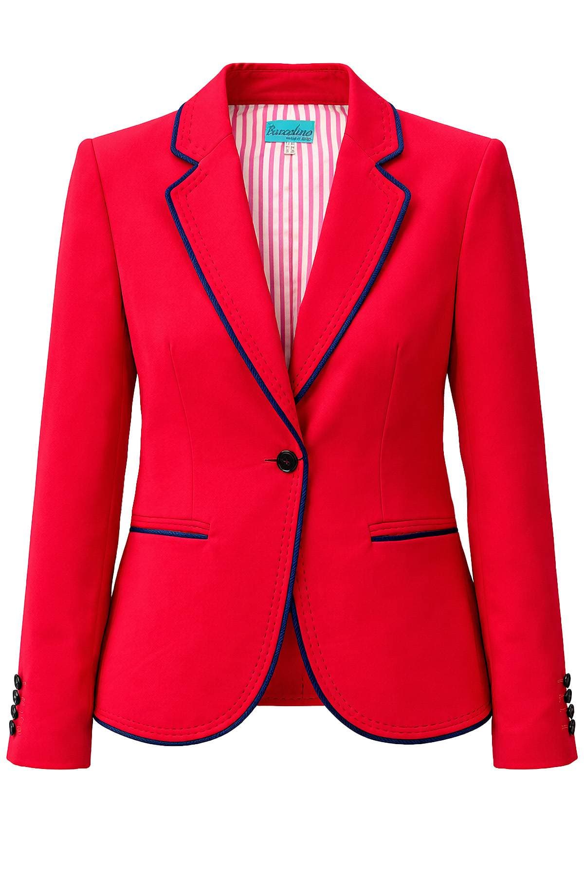Red Microfiber Blazer - $695.00 - View 3 of 6