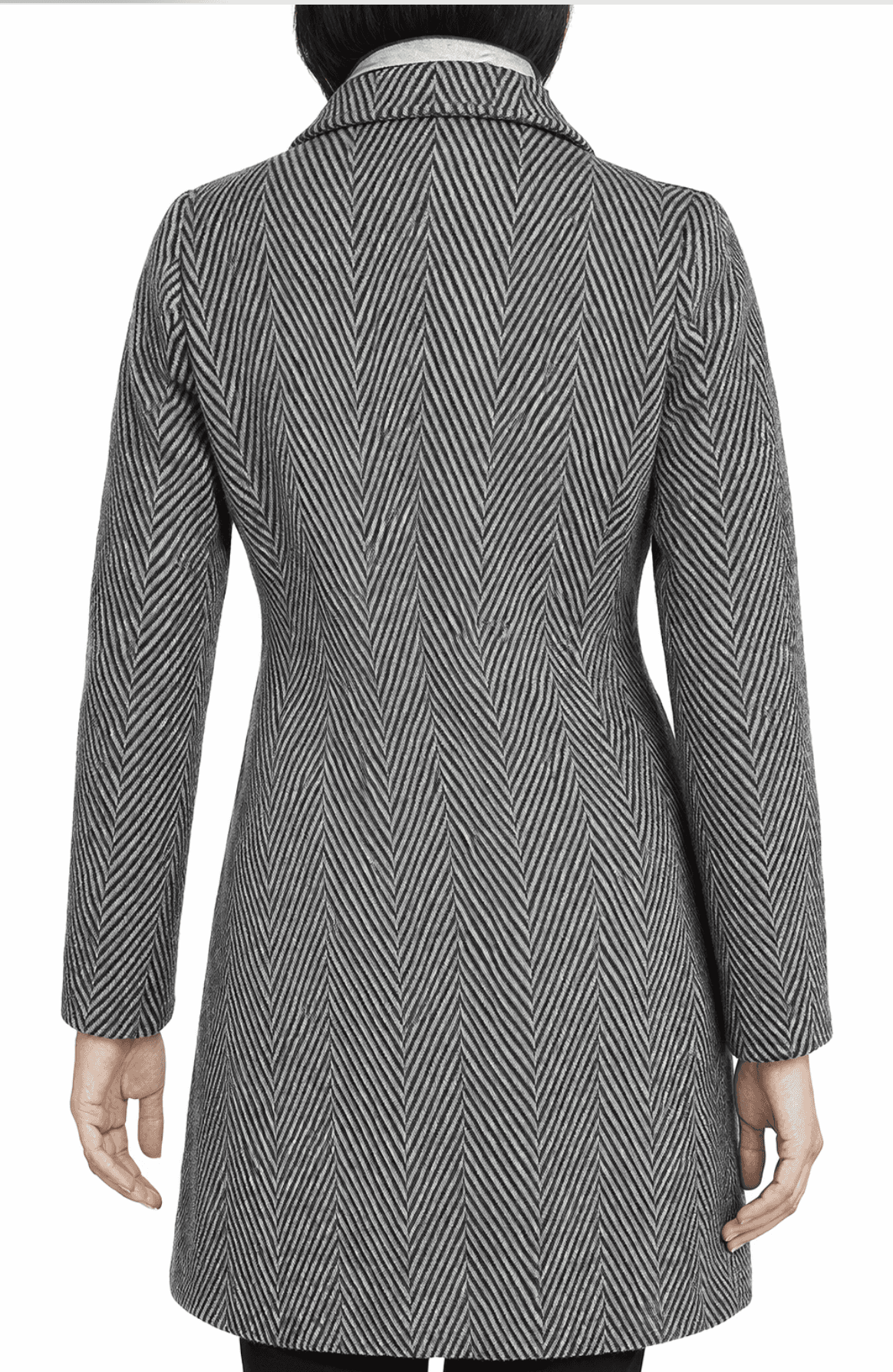 Herringbone Wool Italian Coat