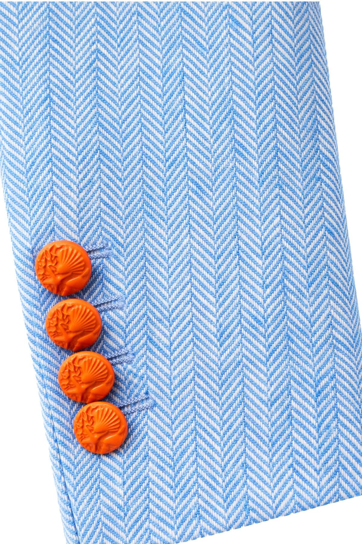 Linen Cotton Blue Blazer | Women's - $465.00 - View 6 of 6