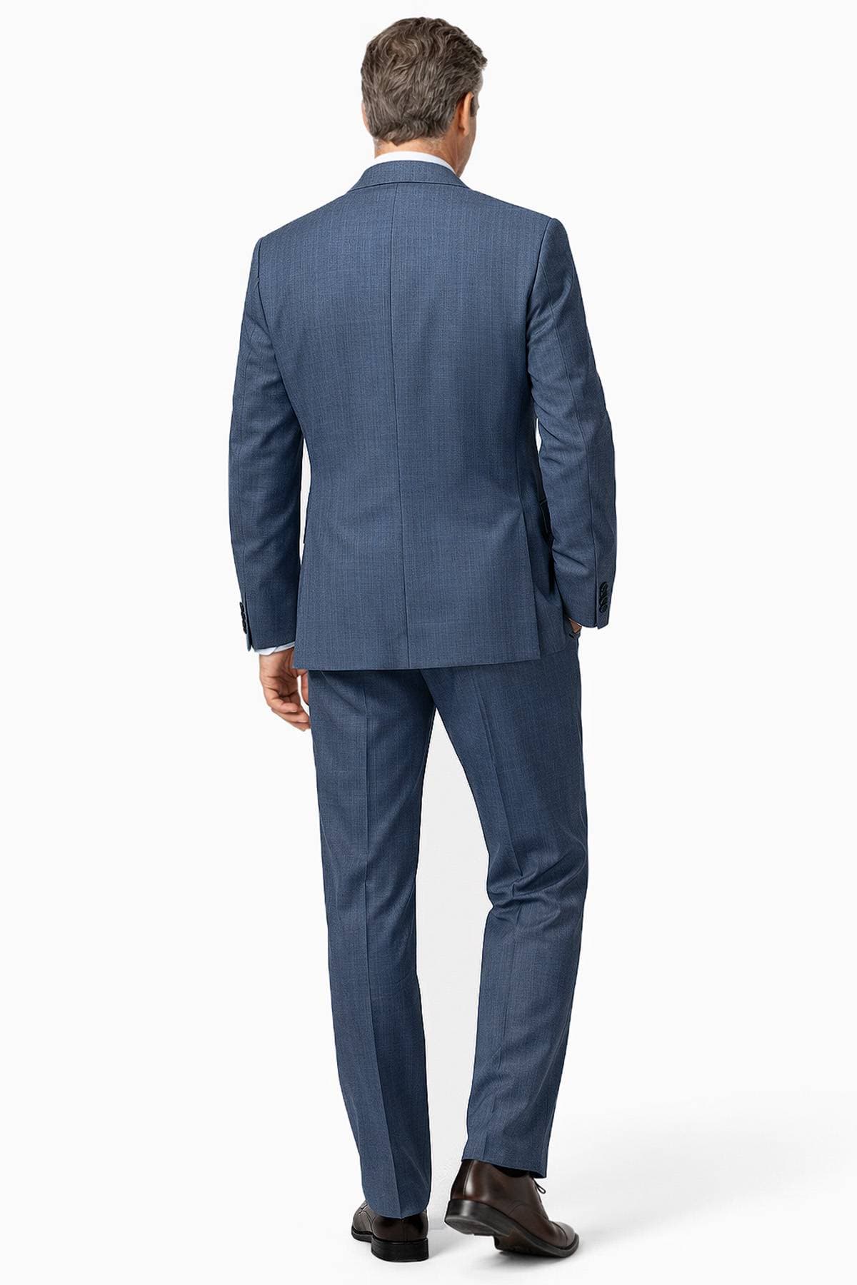Blue Super 150 Shark Stripe Suit | Men's -  - Alternative view 3