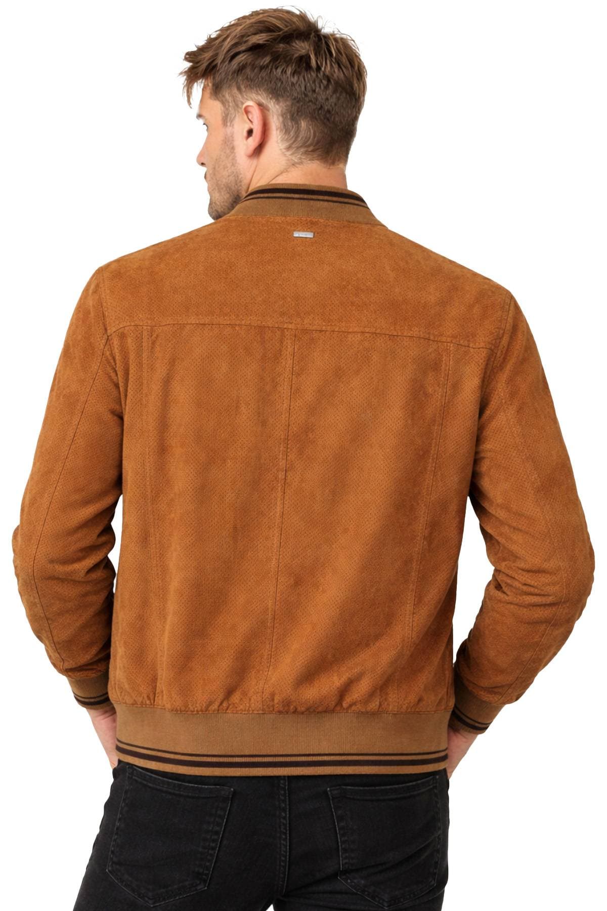 Bugatti Camel Brown Microsuede Blouson | Men's - $695.00 – $745.00 - View 2 of 5