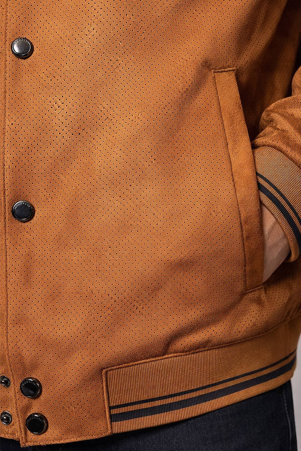 Bugatti Camel Brown Microsuede Blouson | Men's - $695.00 – $745.00 - View 5 of 5