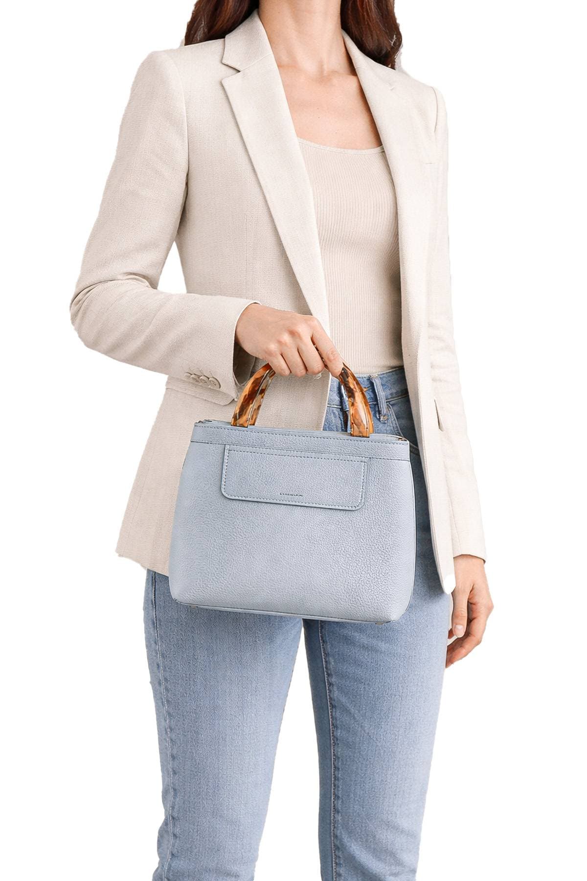 Baby Blue Italian Leather Purse - 595.0000 - Alternative view 2