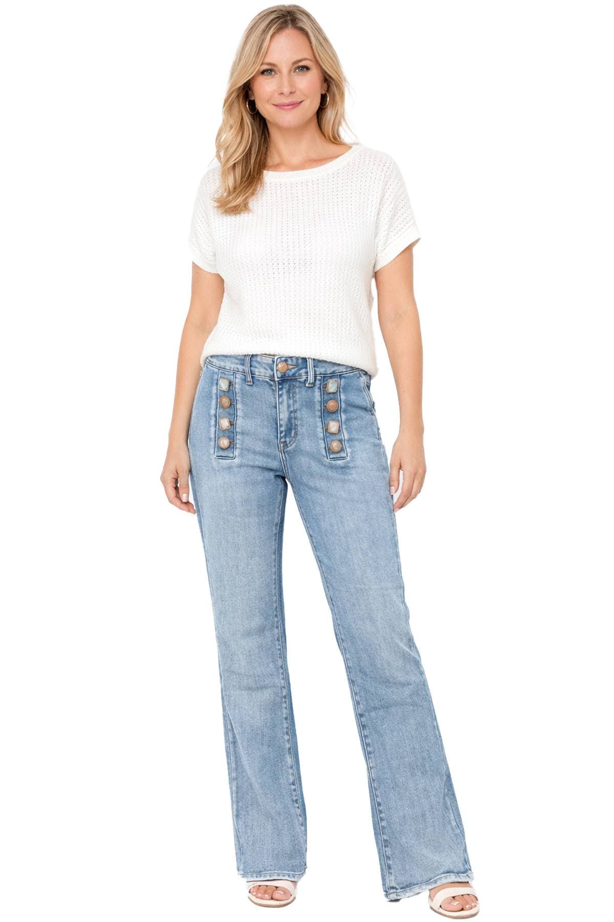 Light Denim Blue Sailor Pant | Women's - $245.00 - View 1 of 4
