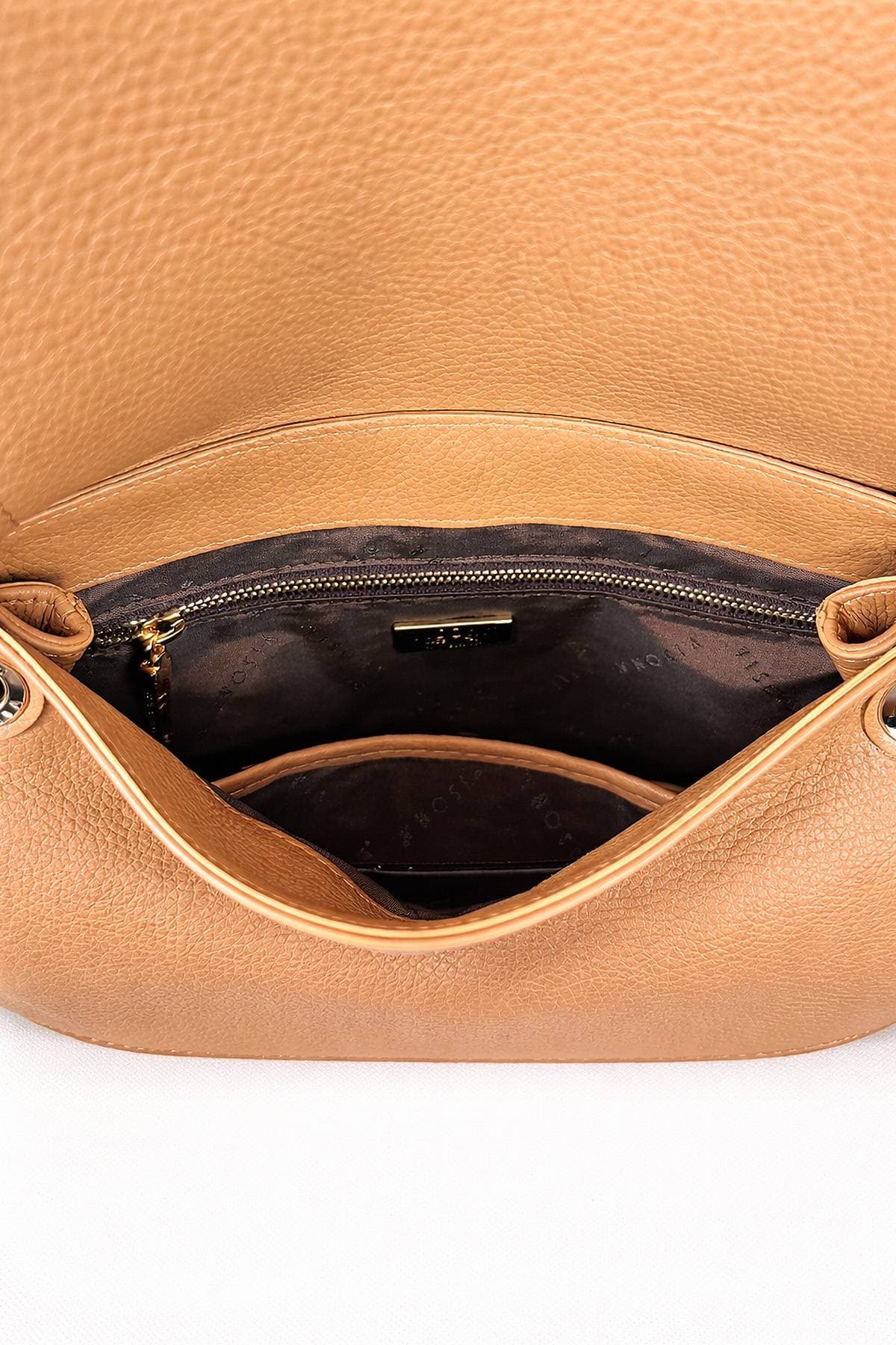 Camel Italian Leather Braided Kelly Purse - $695.00 - View 4 of 7