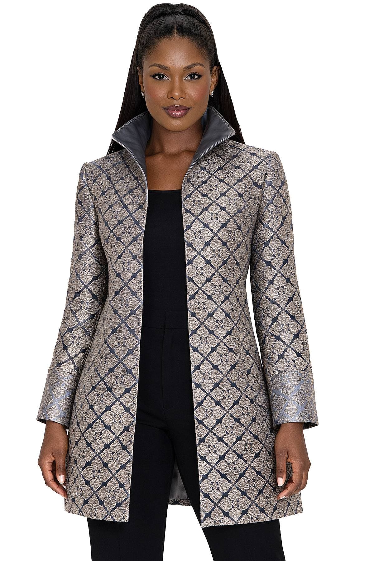 Gold & Slate Jacquard Occasion Jacket - $295.00 - View 5 of 5