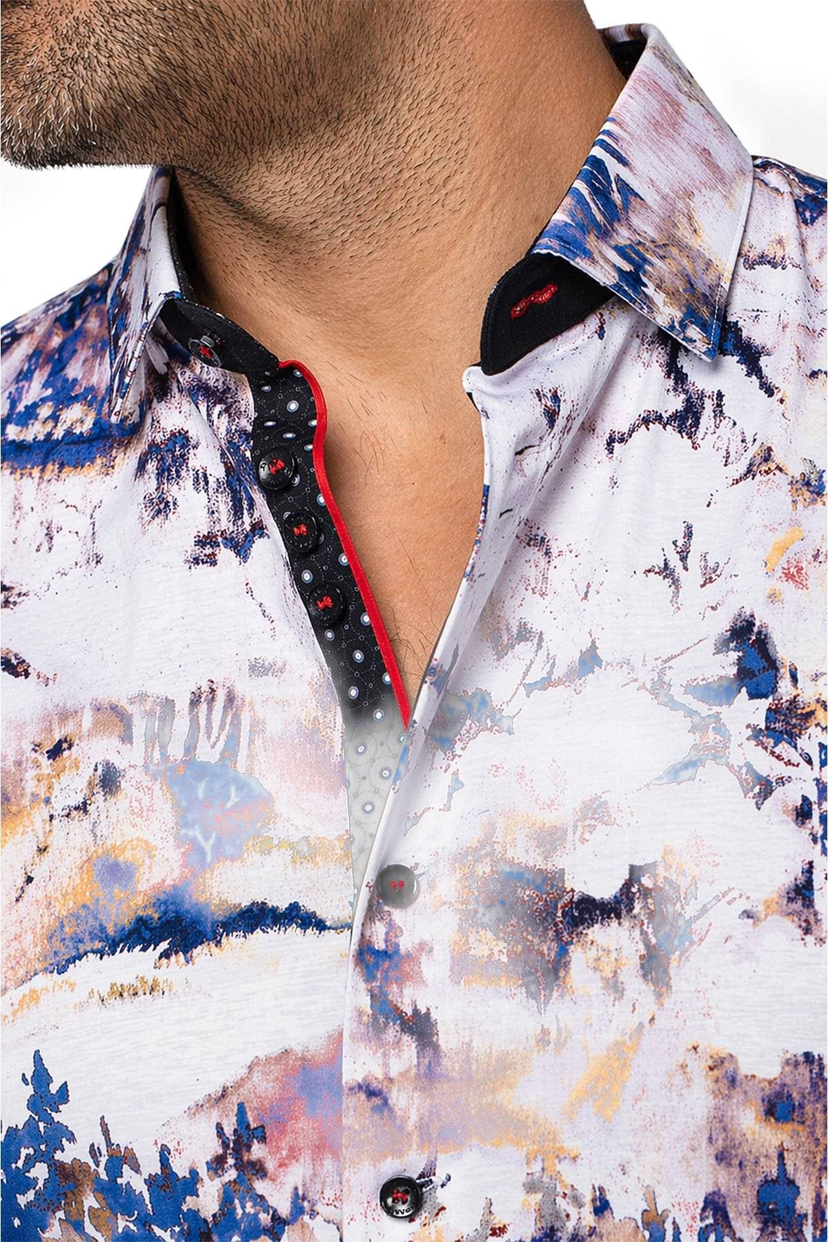 Short Sleeve Stretch Cotton Shirt -  - Alternative view 2