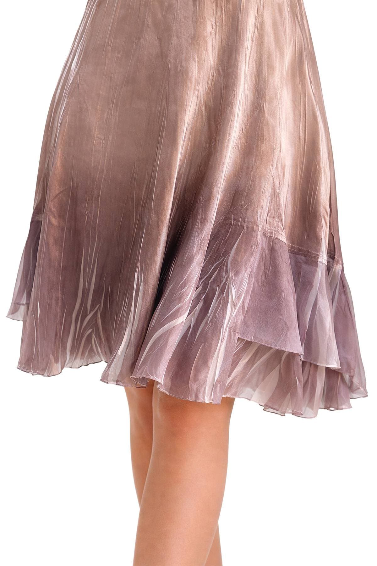 Beige 2pc Pleated Ensemble Midi Dress - $595.00 - View 7 of 7