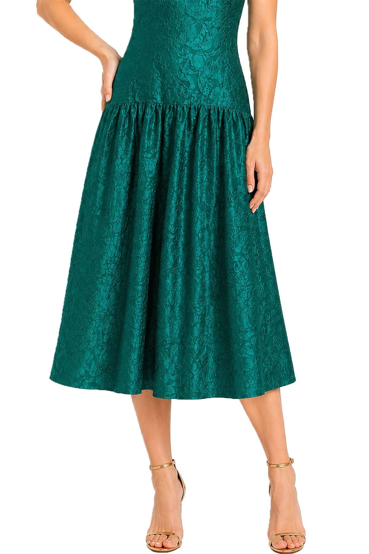 Vivid Green Midi Cocktail Dress | Women's -  - Alternative view 4
