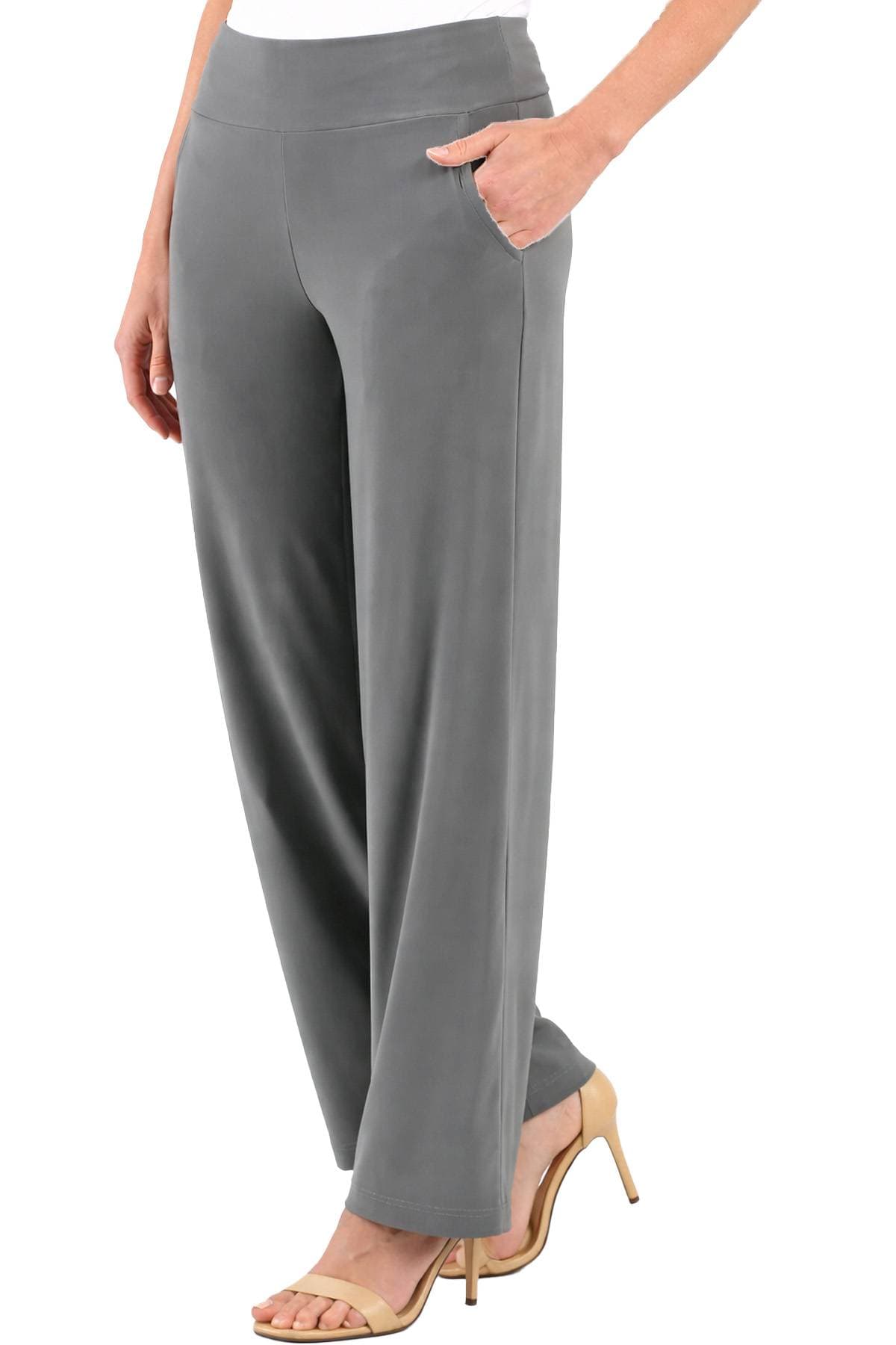 Sage Grey Solid Jersey Pant -  - Main product view