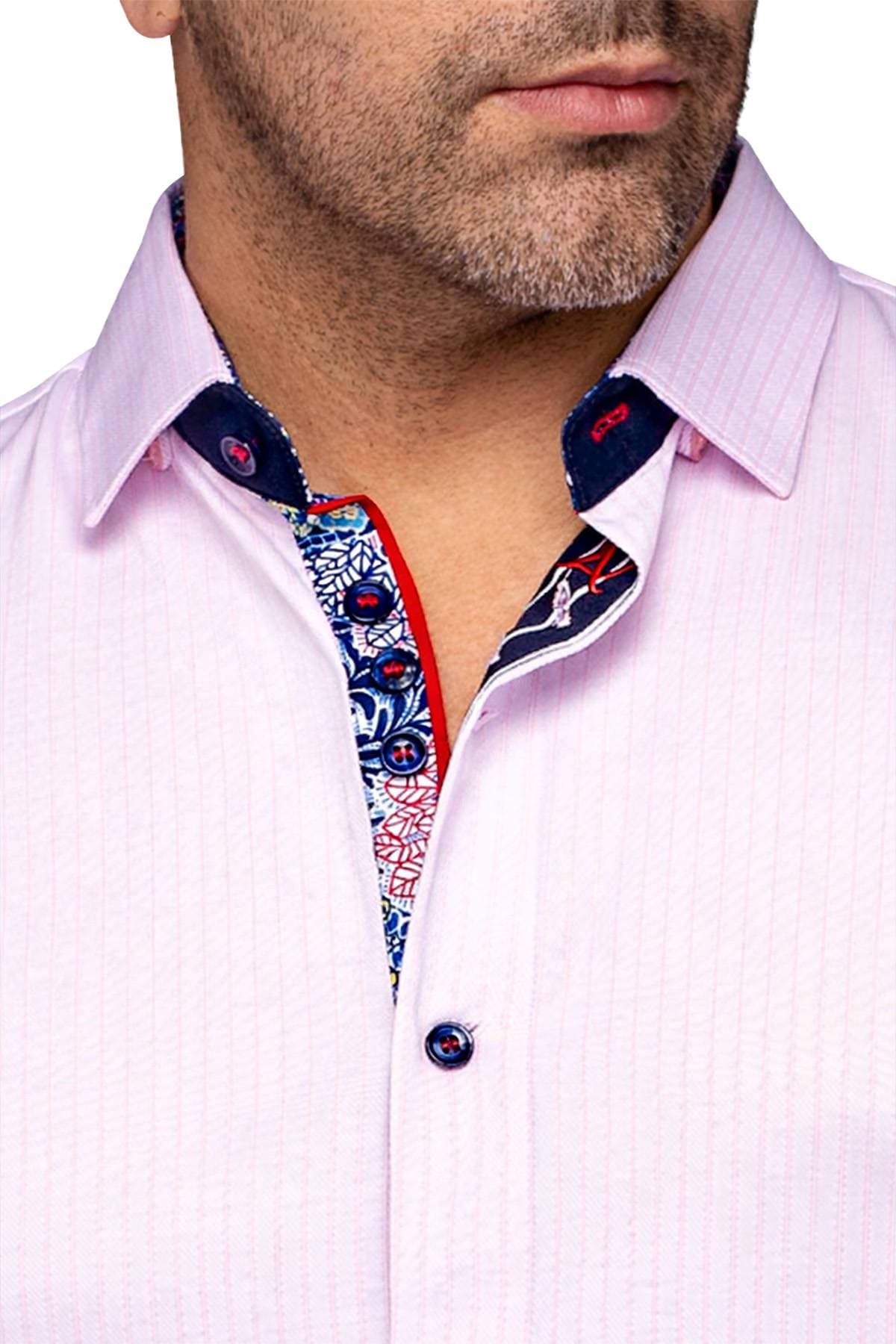 Stretch Sport Shirt in Light Pink | Men's - 225.0000 - Alternative view 2