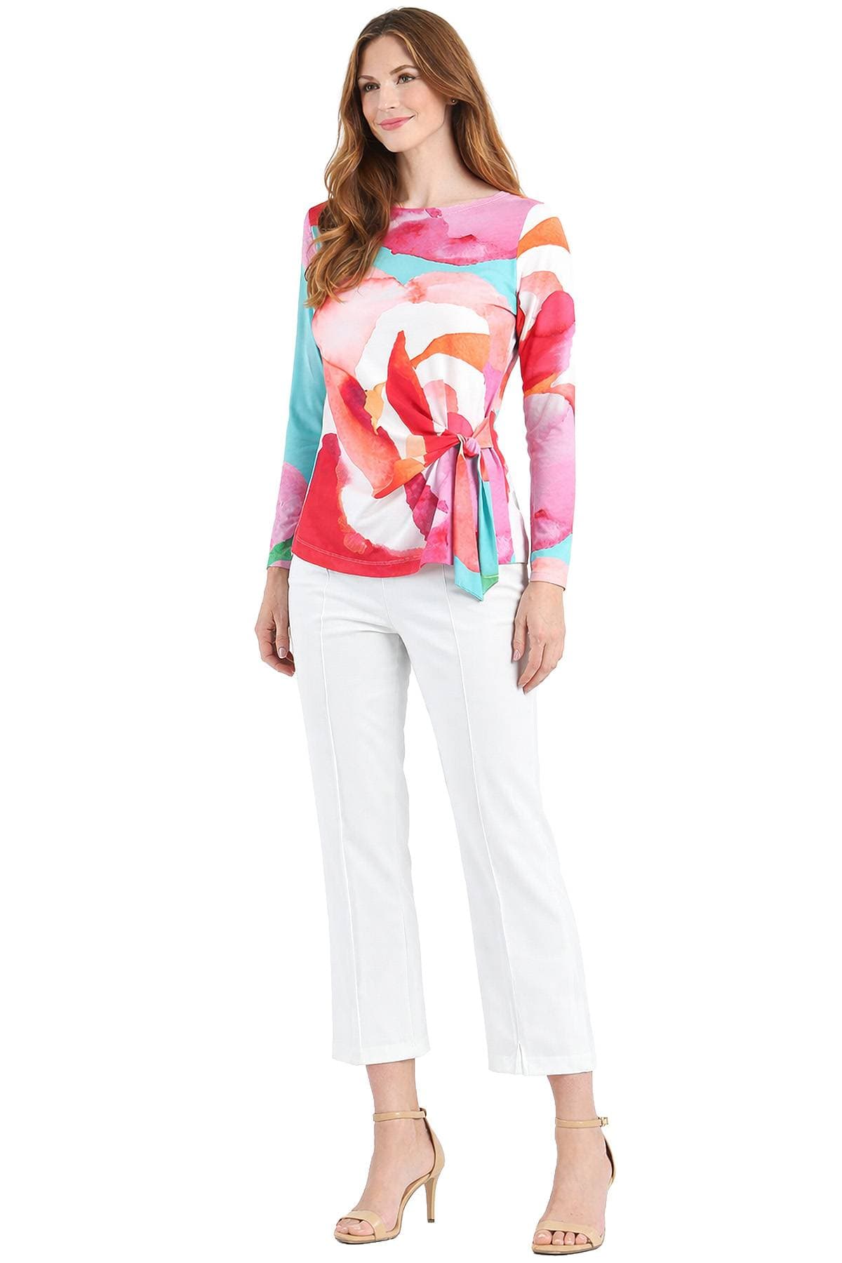 Pink Orange Jersey Watercolor Top | Women's - $165.00 - View 5 of 5