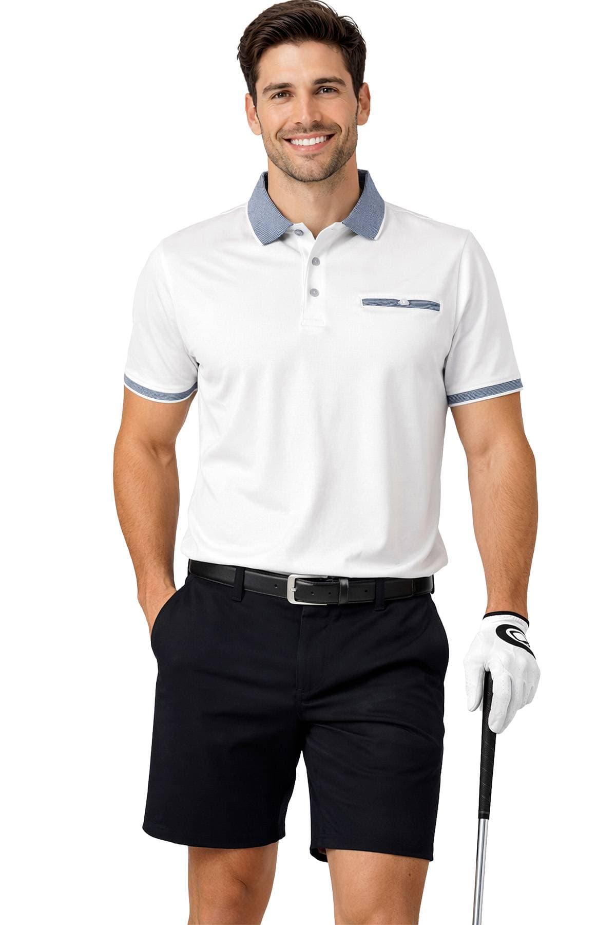White Golf Polo -  - Main product view