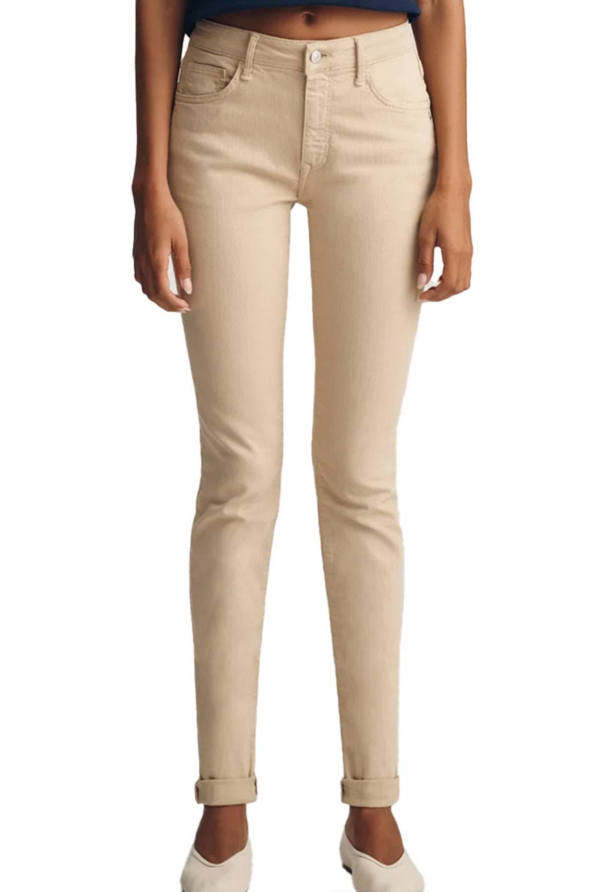 Light Tan Brown Denim Pant - 165.0000 - Main product view