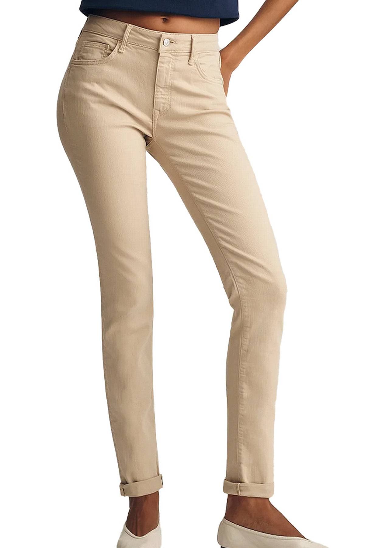 Light Tan Brown Denim Pant | Women's - $165.00 - View 6 of 9