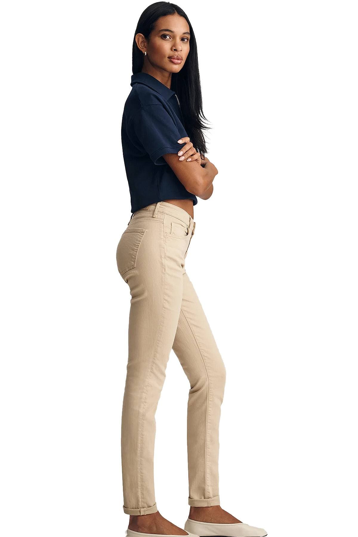 Light Tan Brown Denim Pant | Women's - $165.00 - View 8 of 9