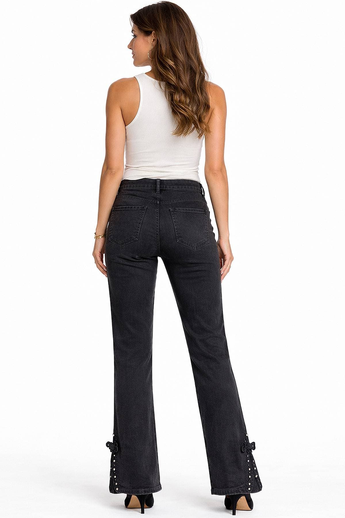 Embellished Black Denim Jeans -  - Alternative view 2