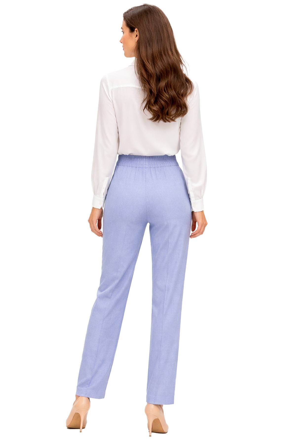 Blue Italian Wool Blend Pant | Women's - 245.0000 - Alternative view 3