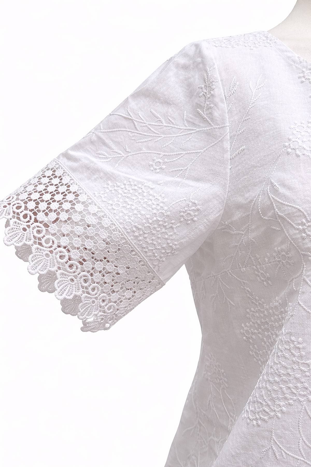 White Italian Cotton Blouse - 175.0000 - Alternative view 3