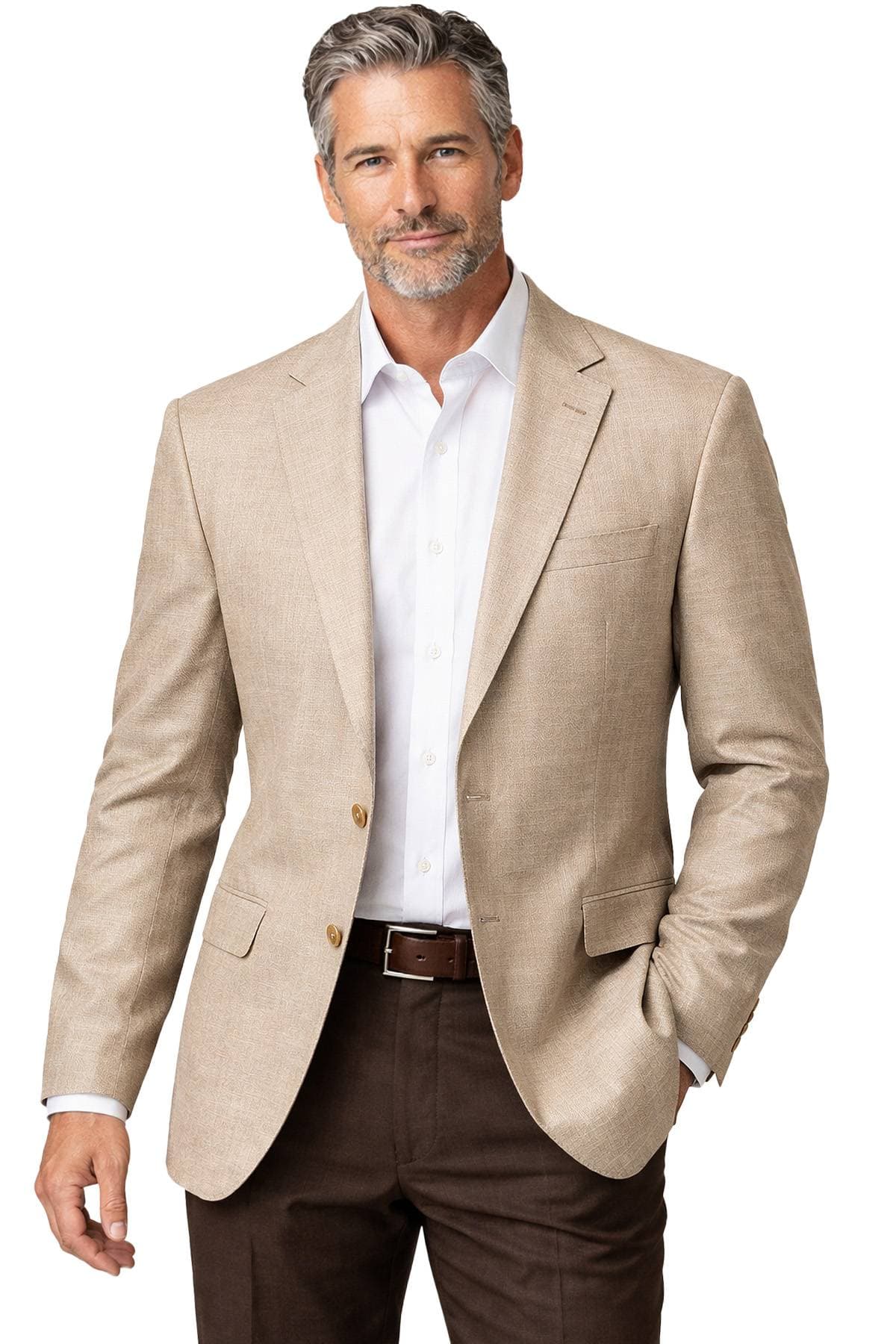 Beige Hopsack Blazer | Men's - $1,465.00 - View 5 of 7