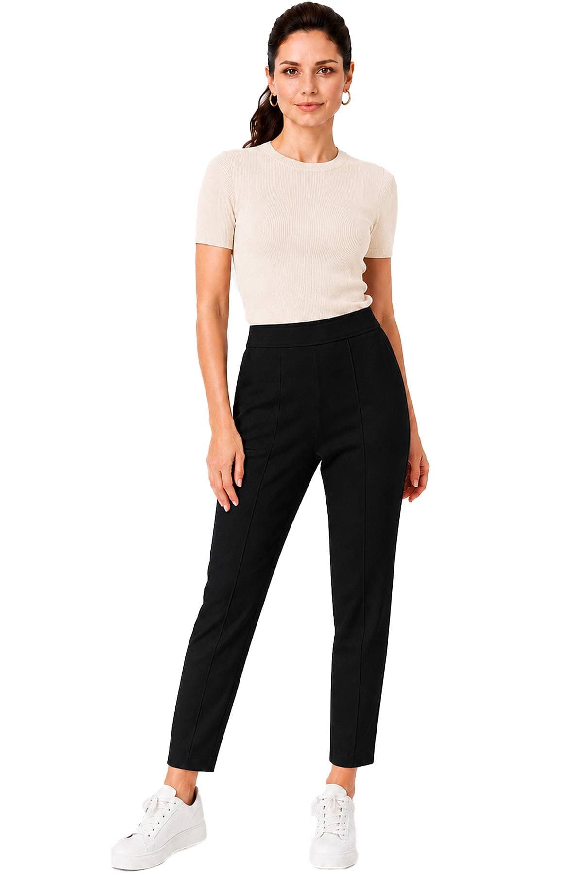 Black Stretch Pull On Pant | Women's - $158.00 - View 6 of 8