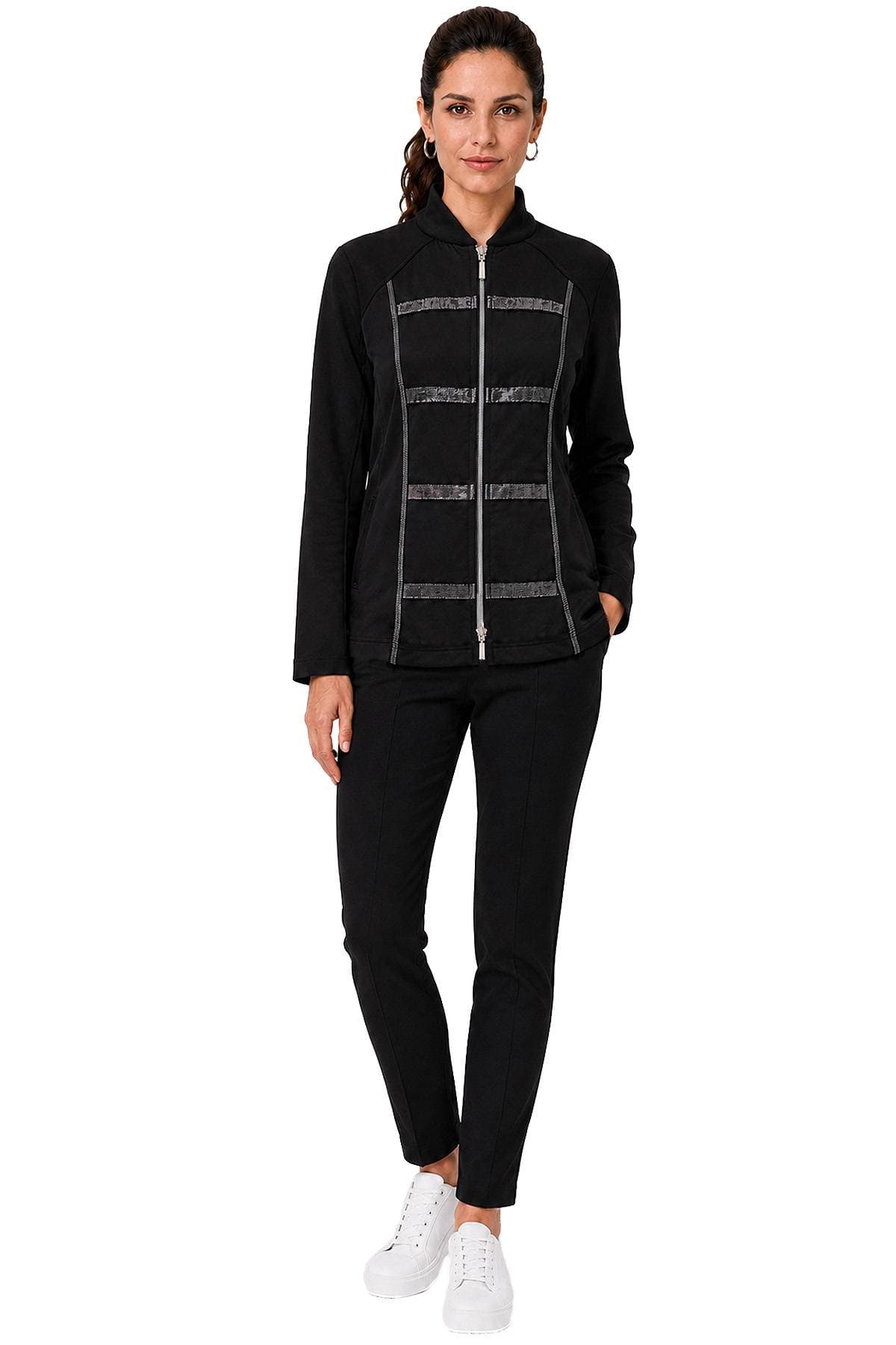 Black Sporty Zip Jacket -  - Alternative view 3