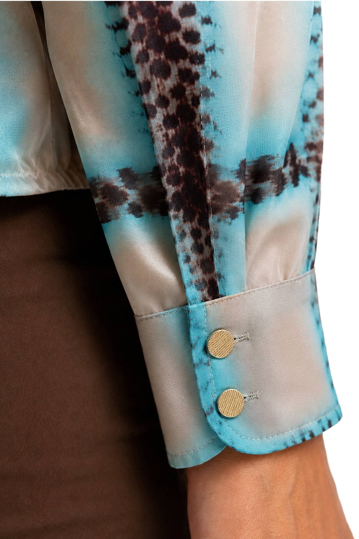 Beige Chiffon Blouse with Cami | Women's - $195.00 - View 7 of 9