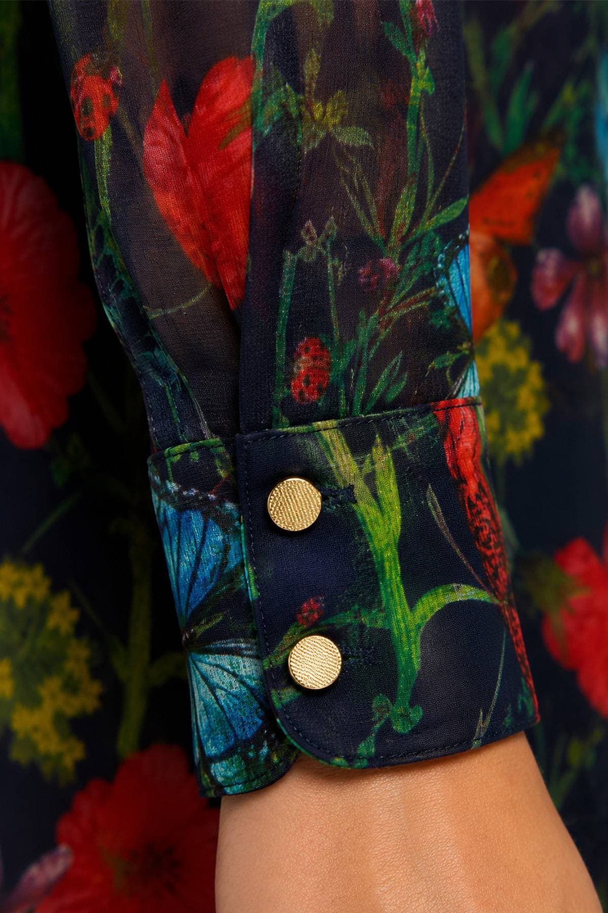 Butterfly Chiffon Blouse with Cami | Women's - $195.00 - View 6 of 10