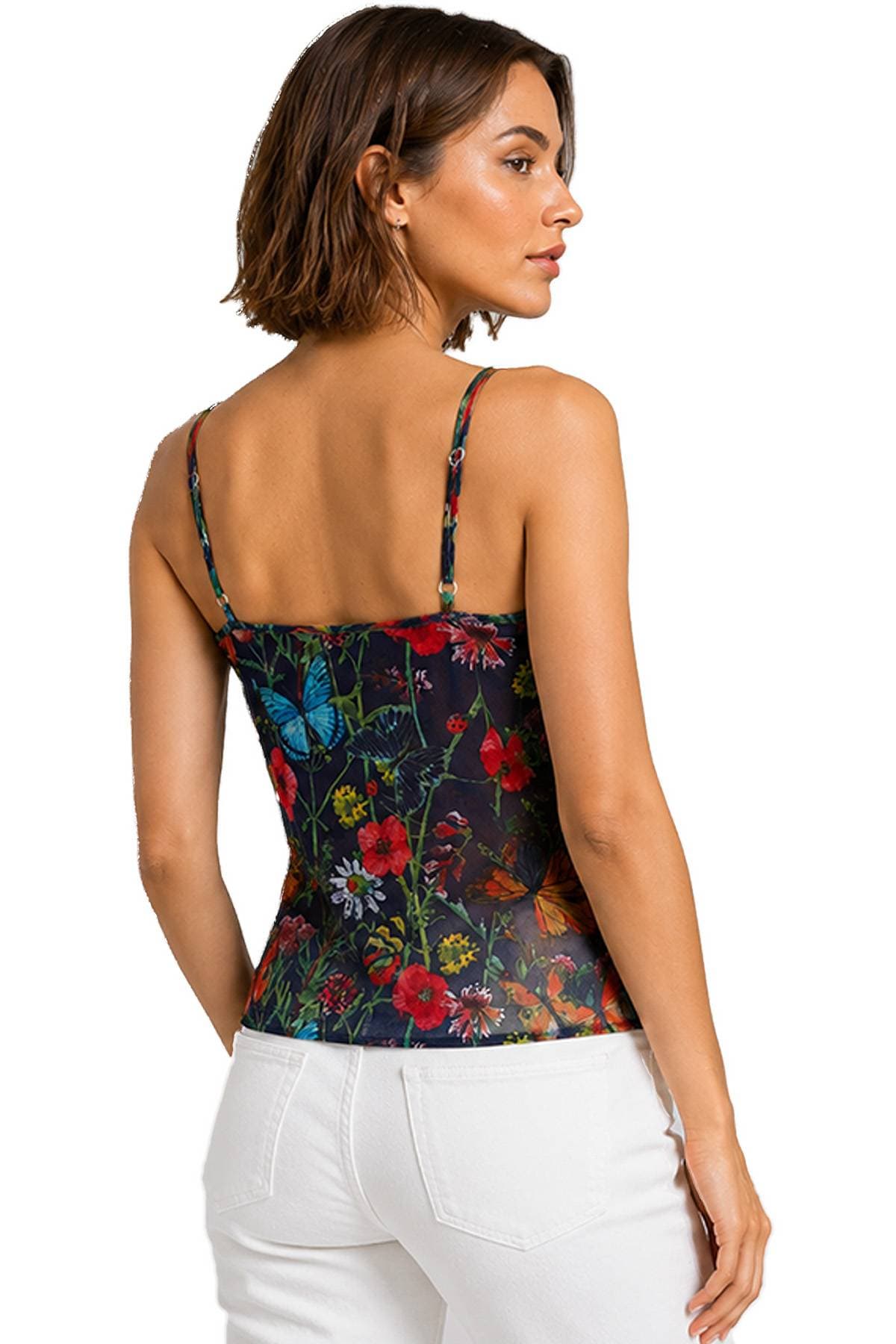Butterfly Chiffon Blouse with Cami | Women's - $195.00 - View 9 of 10