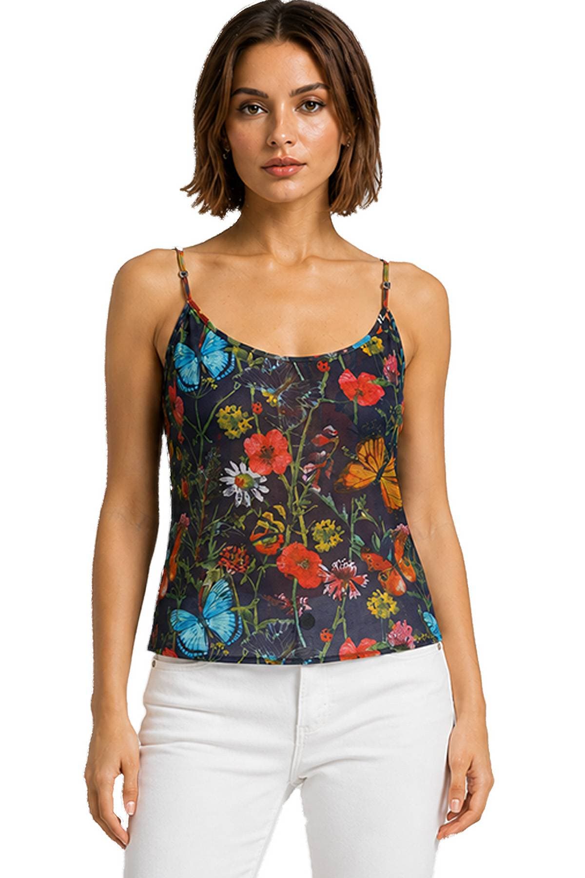 Butterfly Chiffon Blouse with Cami | Women's - $195.00 - View 8 of 10