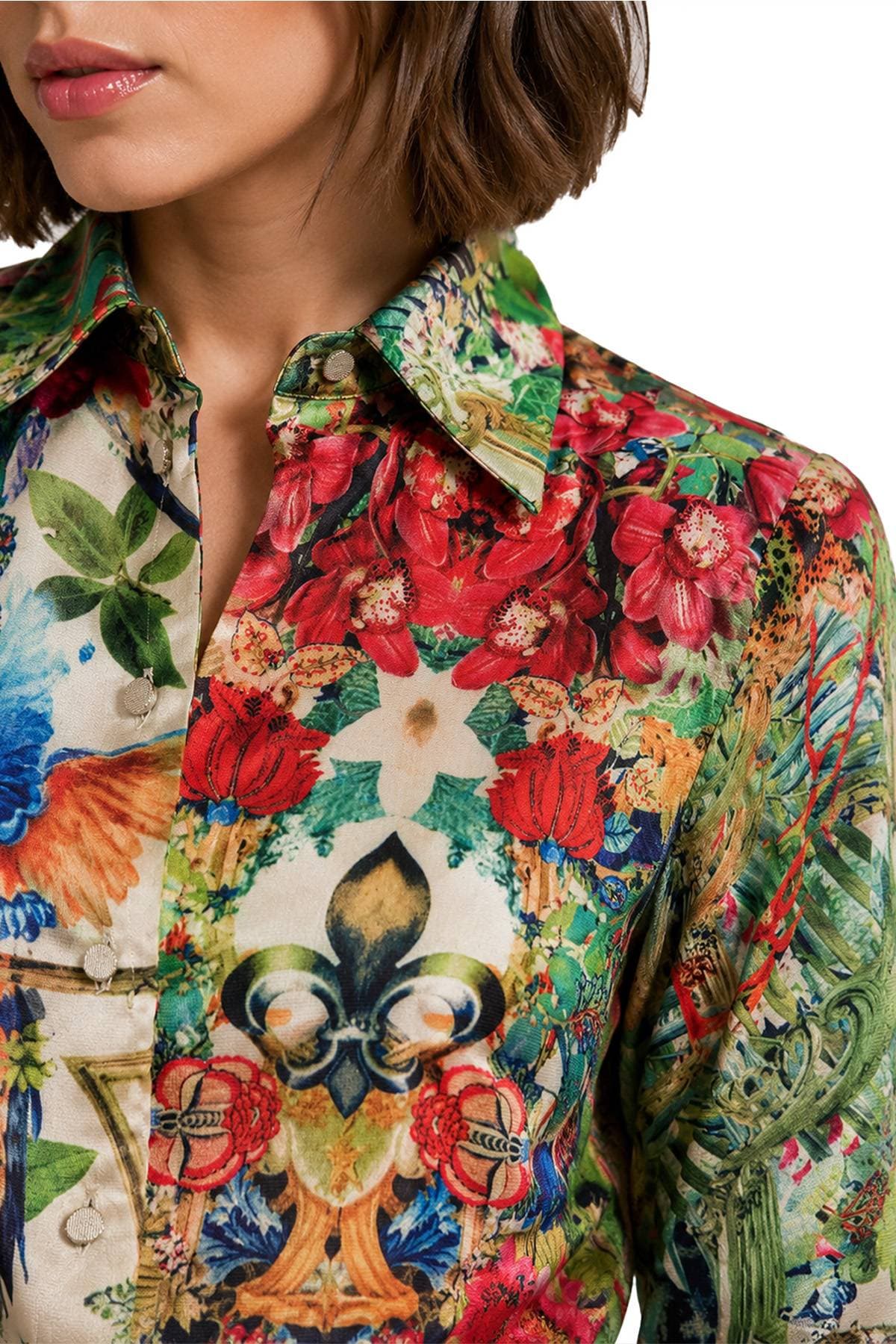 Jungle Print Tie Front Blouse | Women's - $175.00 - View 7 of 7