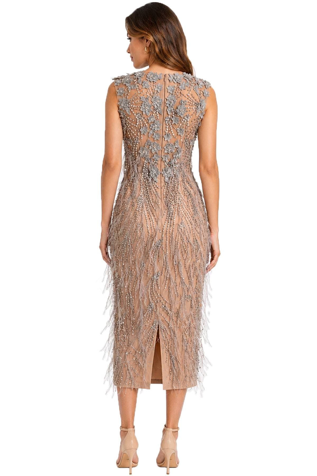 Silver Gray Feather Cocktail Dress | Women's - 965.0000 - Alternative view 3