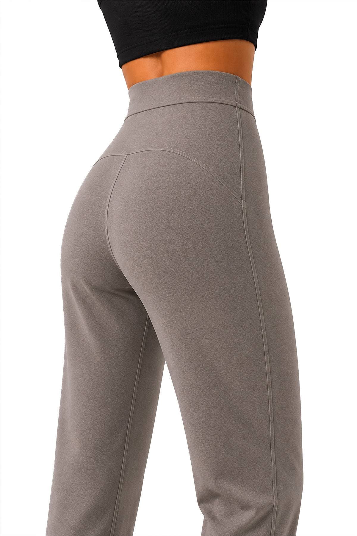 Taupe Knit Stretch Pull On Pant -  - Alternative view 3