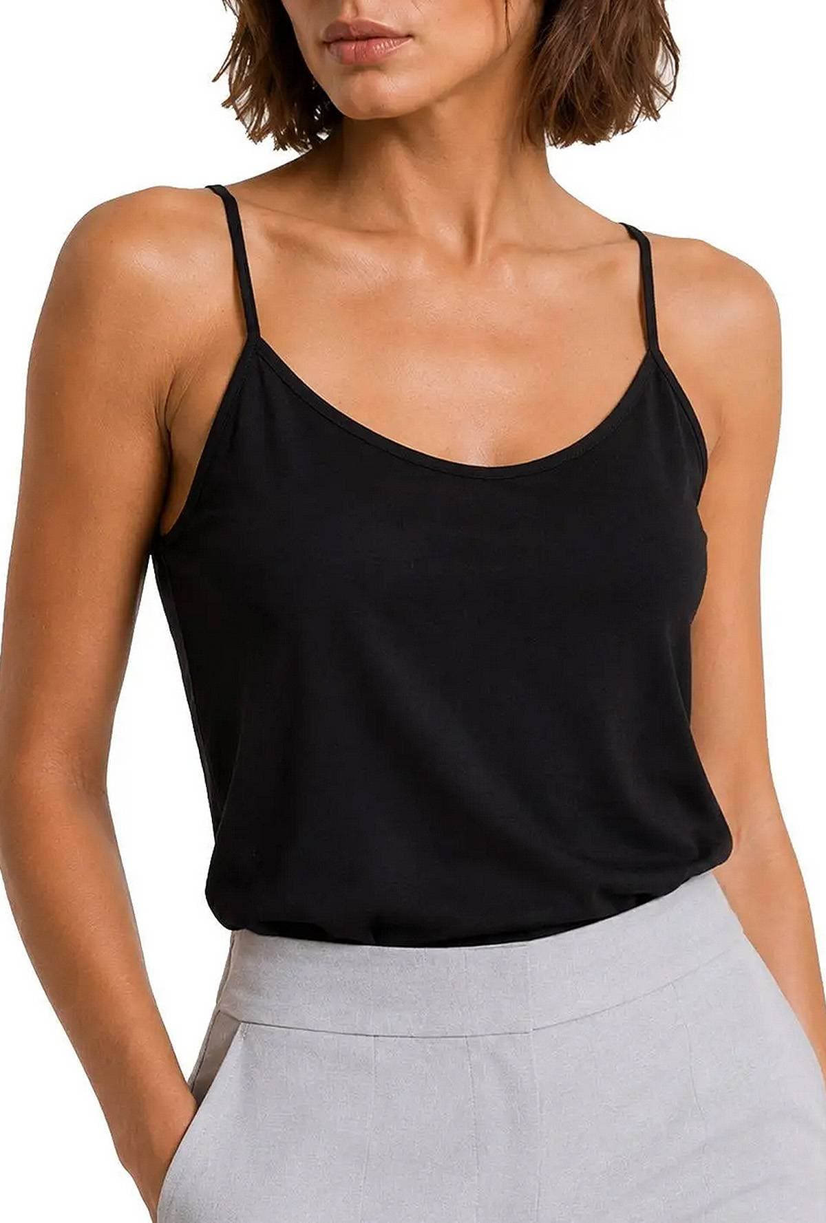 Black Chiffon Blouse with Cami | Women's - $195.00 - View 8 of 9